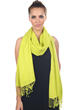 Cashmere & Silk ladies shawls platine lime punch 201 cm x 71 cm
